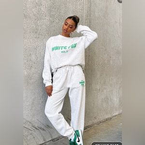 White Fox “Glacier Grey” sweatsuit set